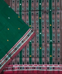 GREEN HANDLOOM SAMBALPURI SAREE