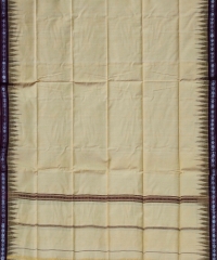 Beige maroon colour handwoven cotton gamuchha