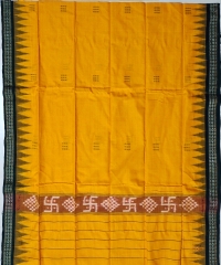 Yellow green colour handwoven cotton gamuchha