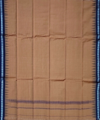 Beige blue colour handwoven cotton gamuchha