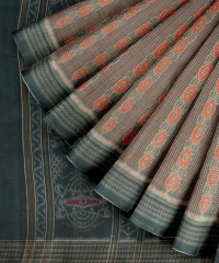 Multi colour handloom cotton saree