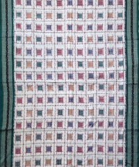 WHITE GREEN HANDLOOM SAMBALPURI SAREE