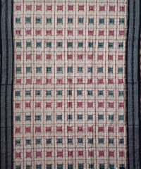 GRAY BLACK HANDLOOM SAMBALPURI SAREE