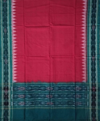 Green red colour handwoven cotton Suit Piece